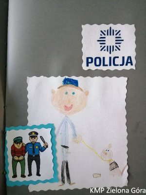 Zdjęcie laurki zrobionej dla policjantów